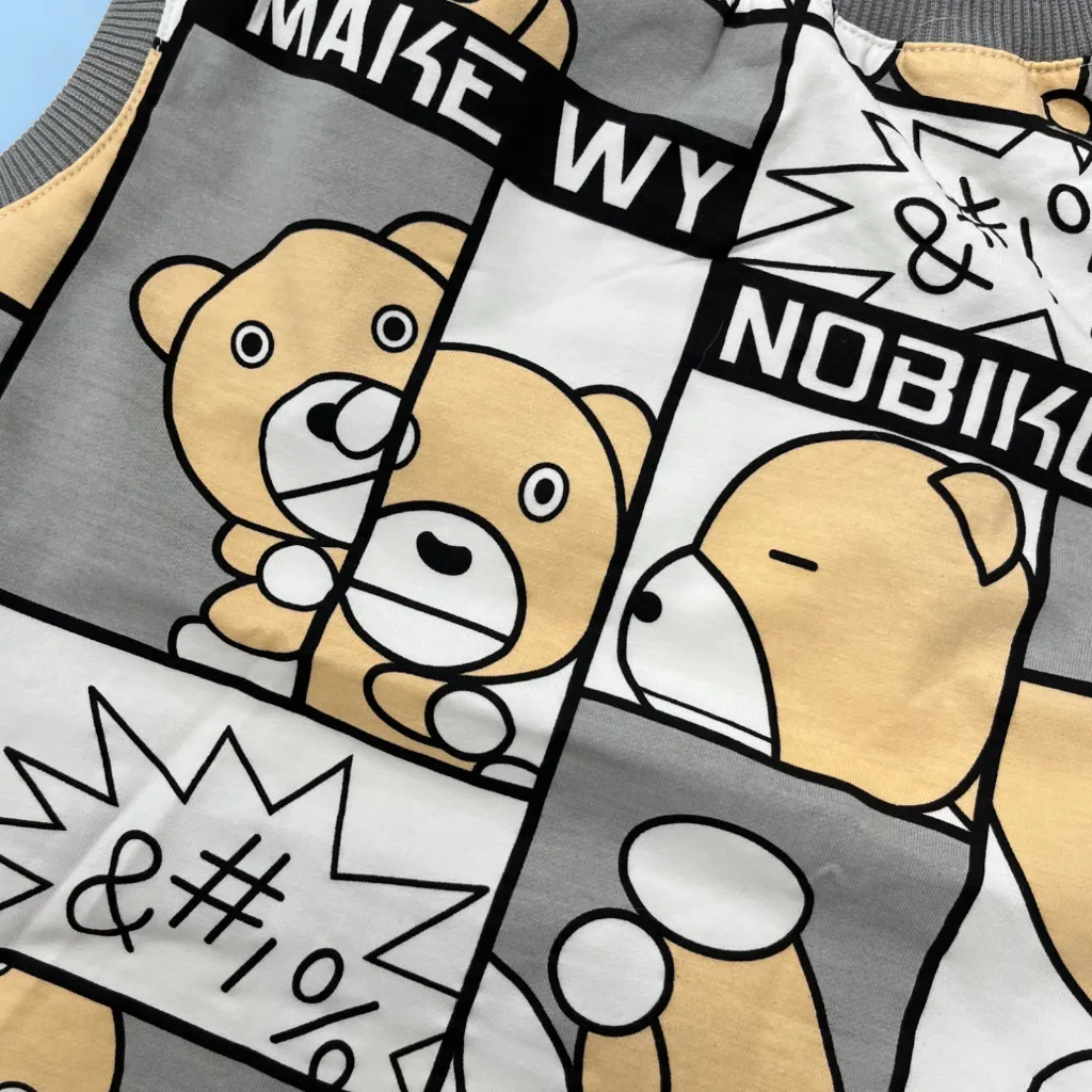 Gorgeous Gray Bear Cartoon Panel Top