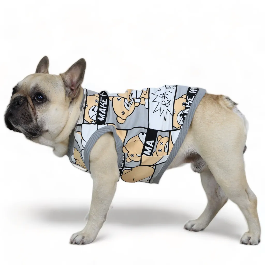 Gorgeous Gray Bear Cartoon Panel Top