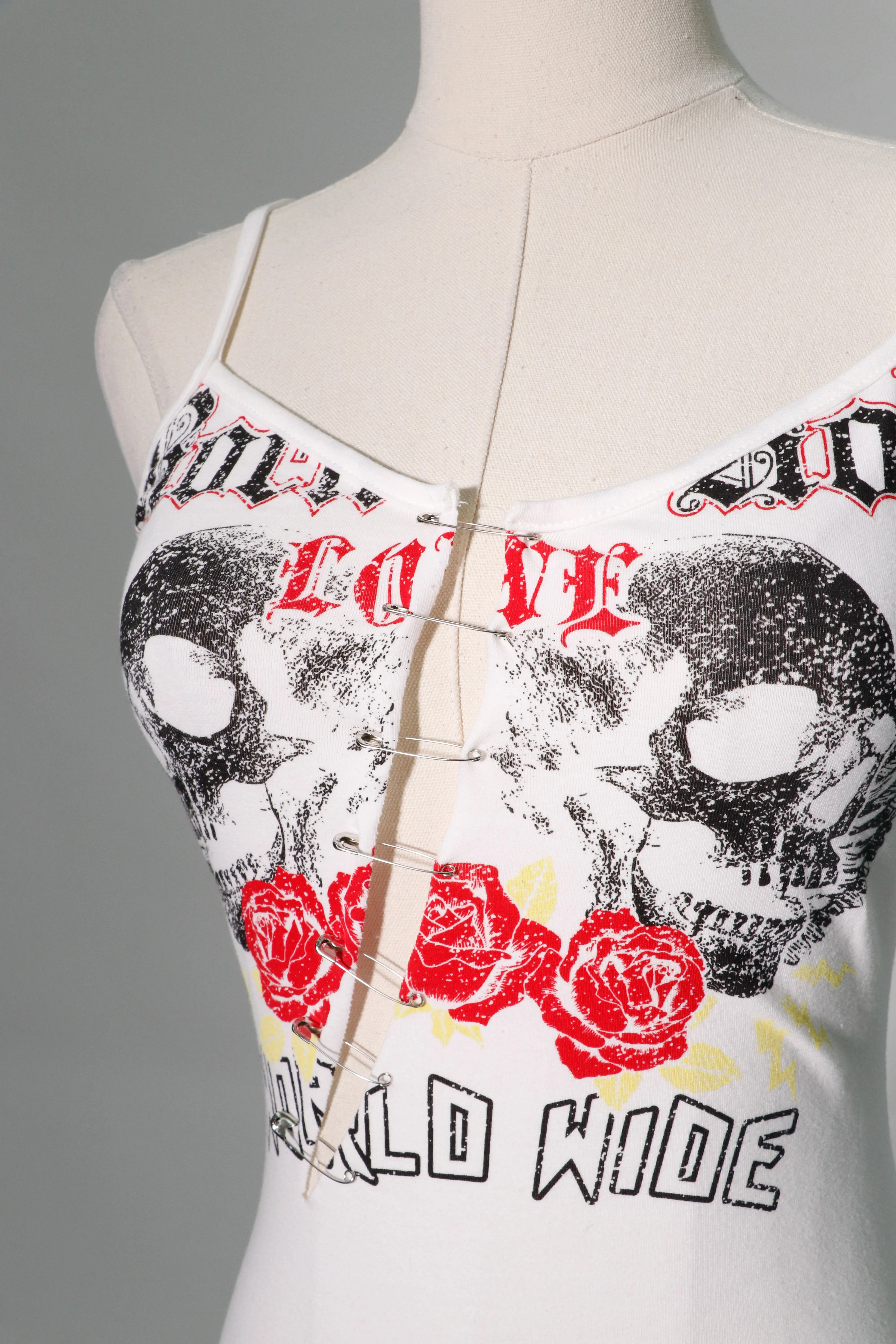 graphic (stretchy) with pins body suit