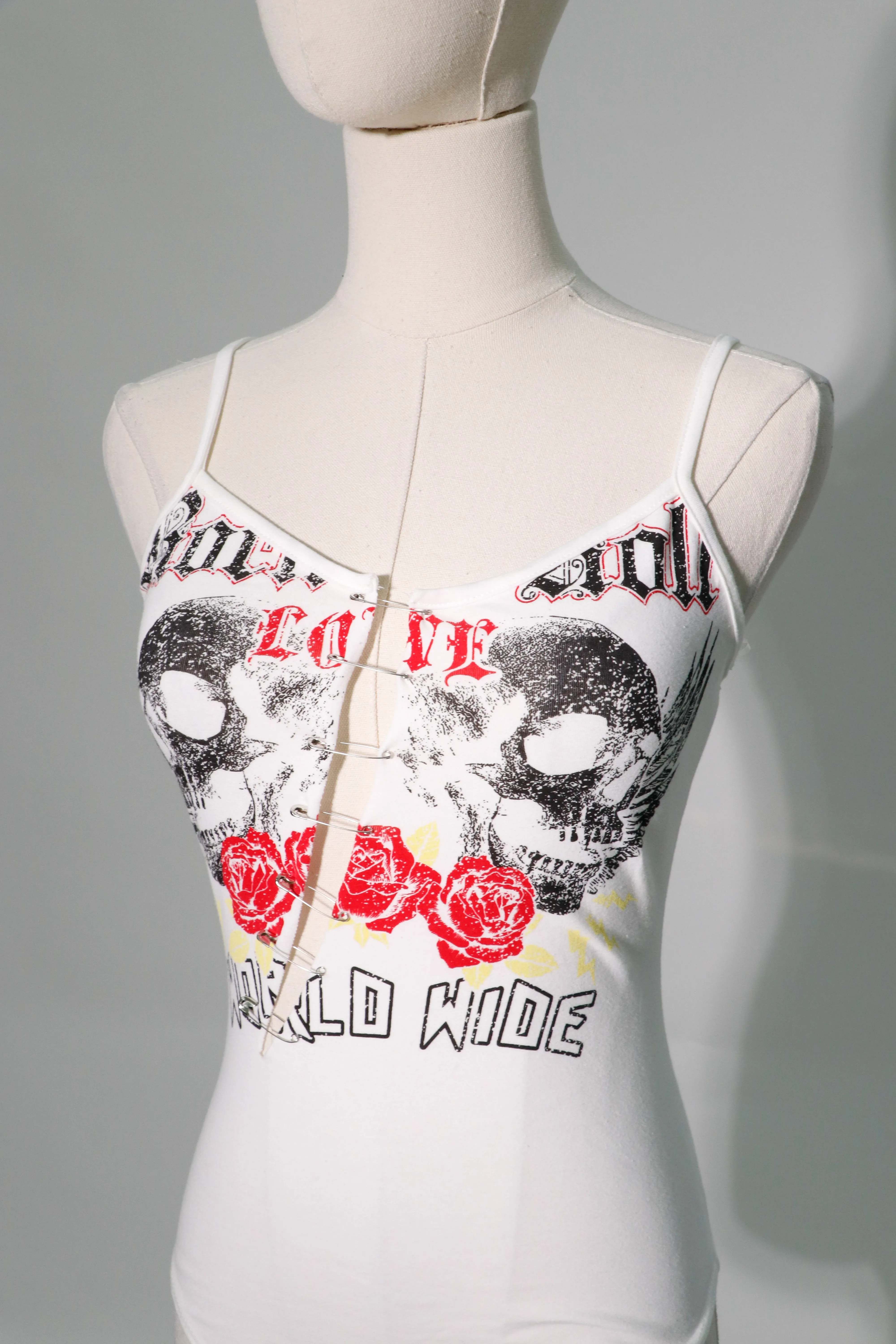 graphic (stretchy) with pins body suit