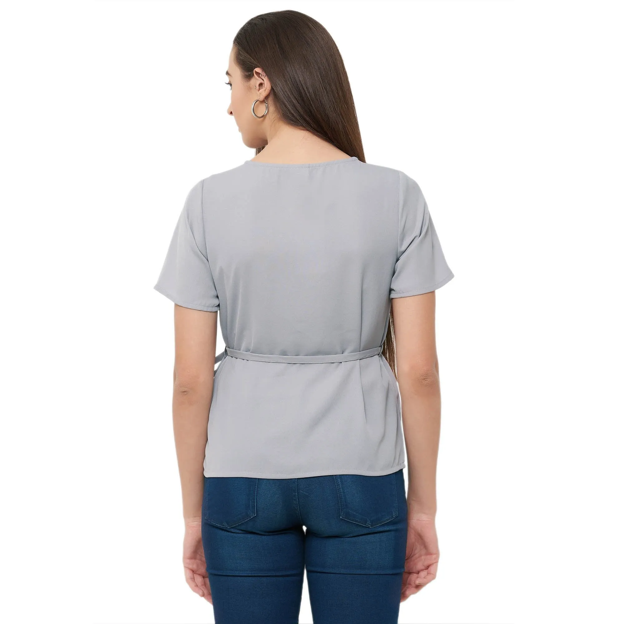 Grey Solid Top