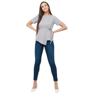 Grey Solid Top
