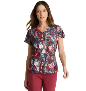Grey's Anatomy Stretch™ by Barco Ella Print Top 4-Pocket Print Scrub Top