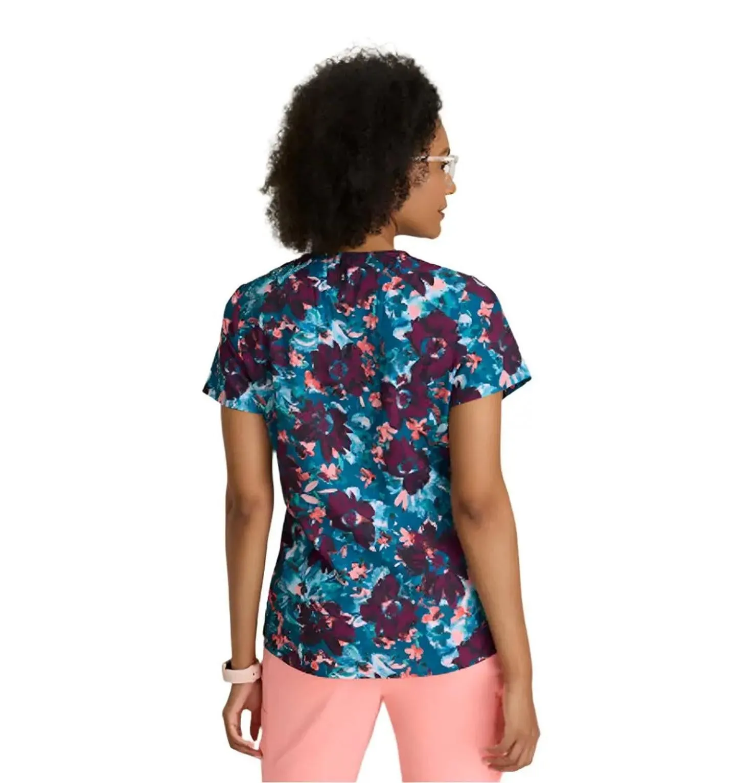 Grey's Anatomy Stretch™ by Barco Ella Print Top 4-Pocket Print Scrub Top