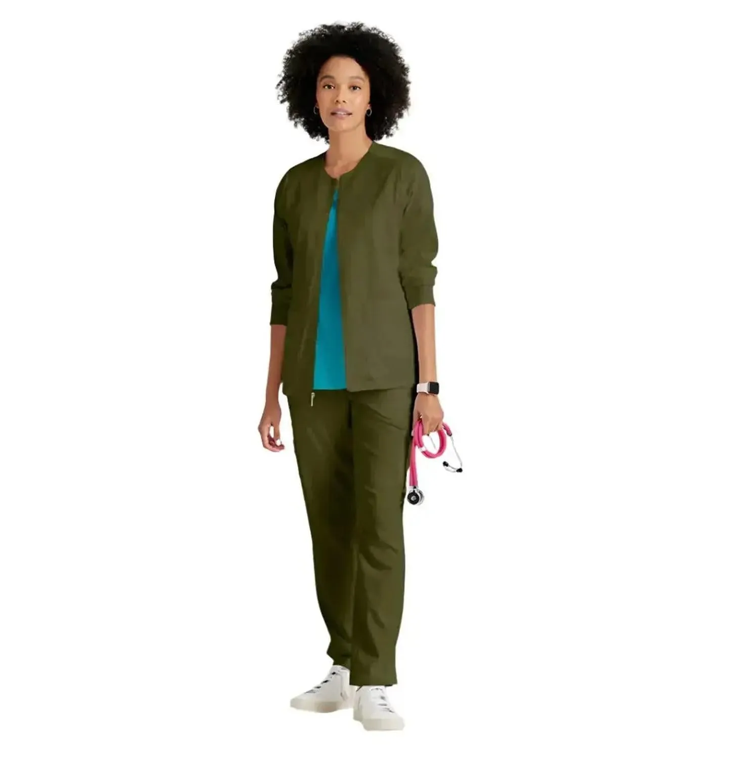 Grey's Anatomy Stretch™ by Barco Gianna 5-Pocket Crewneck Scrub Jacket