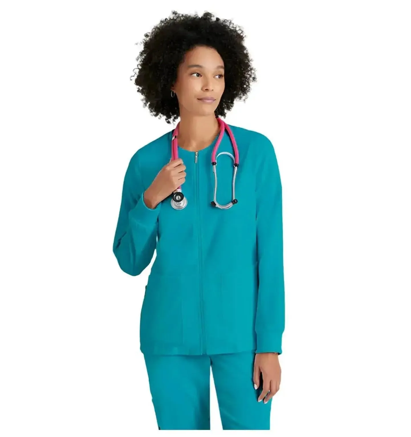 Grey's Anatomy Stretch™ by Barco Gianna 5-Pocket Crewneck Scrub Jacket