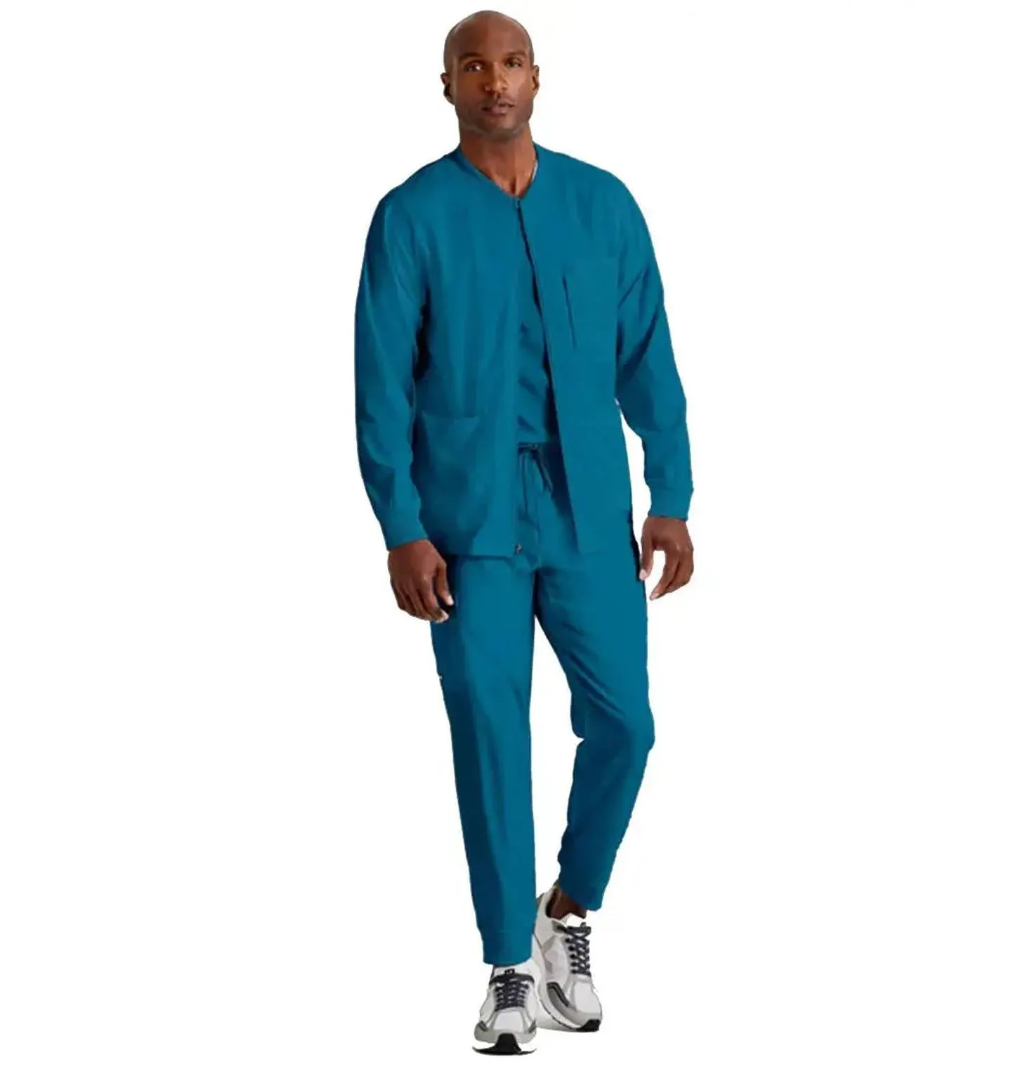 Grey's Anatomy Stretch™ by Barco React 5-Pocket Crewneck Warmup Scrub Jacket
