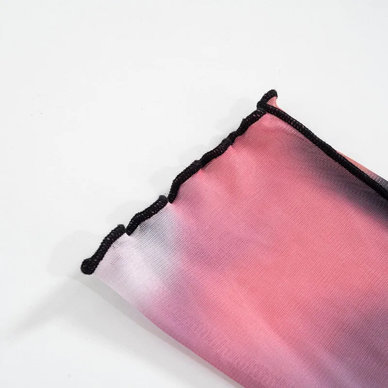 Grunge Cosmic Prints Tissue Top
