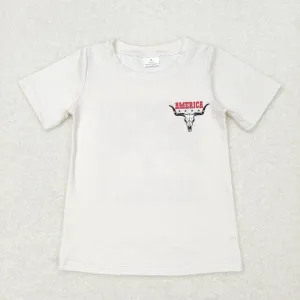 GT0465 baby girl clothes american cowboy girl summer top