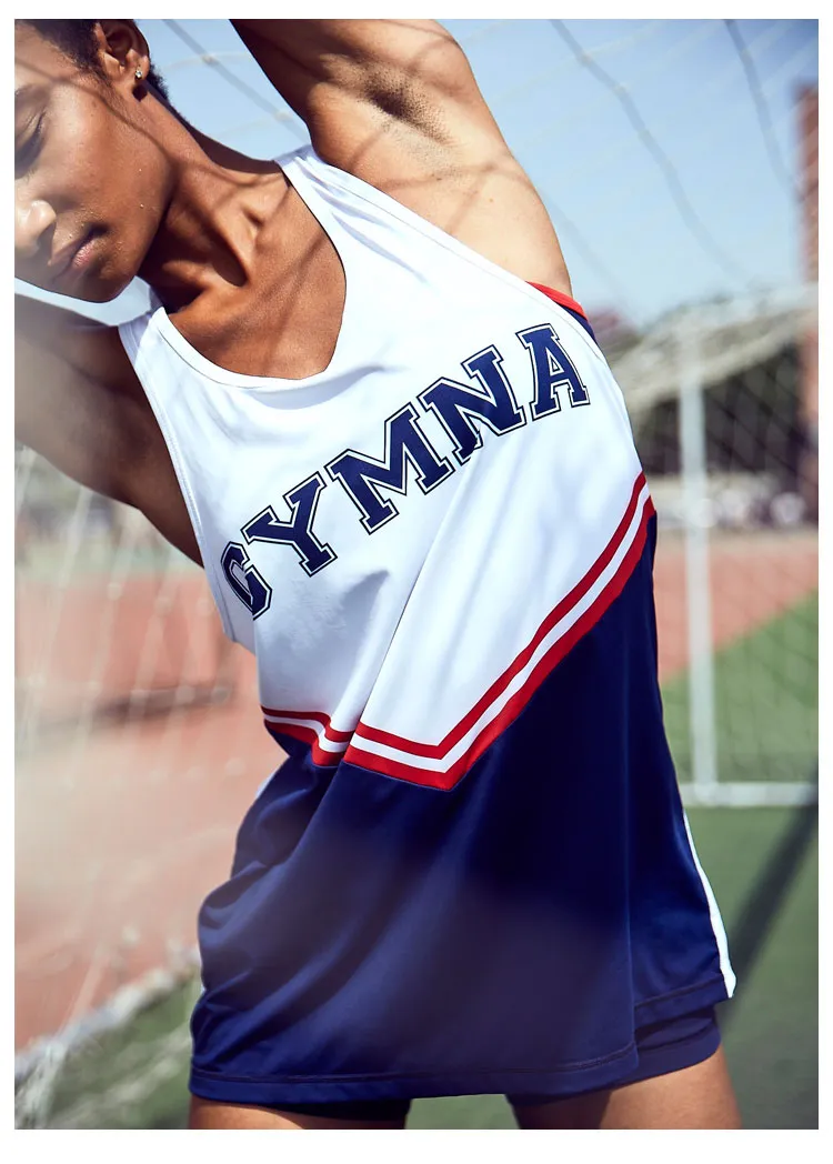 GYMNA LOGO PRINT COLOR BLOCK TANK TOP