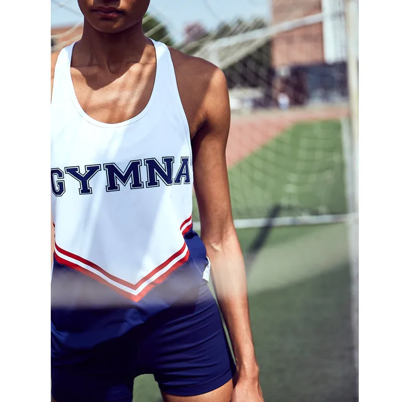 GYMNA LOGO PRINT COLOR BLOCK TANK TOP