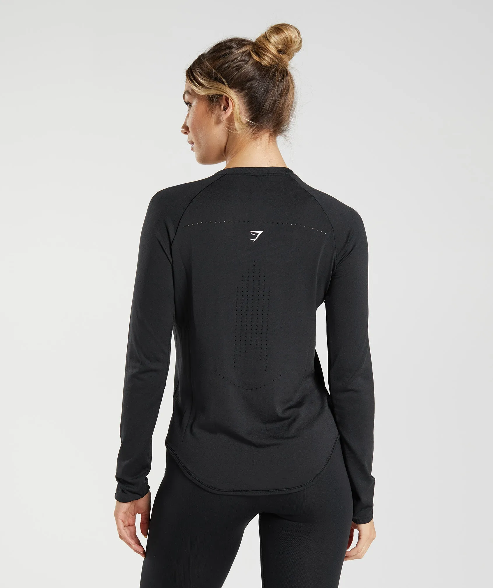 Gymshark Sweat Seamless Long Sleeve Top - Black