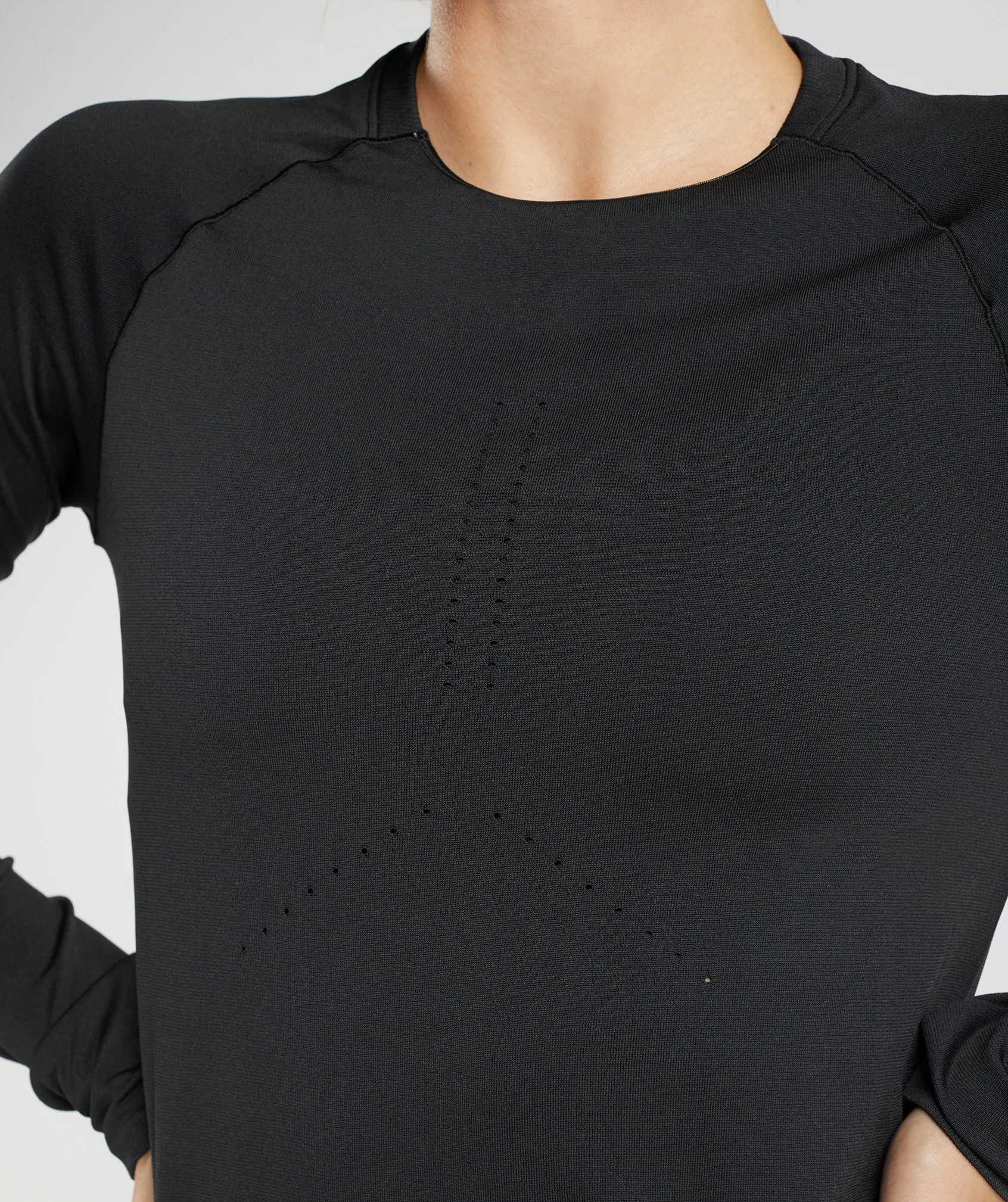 Gymshark Sweat Seamless Long Sleeve Top - Black