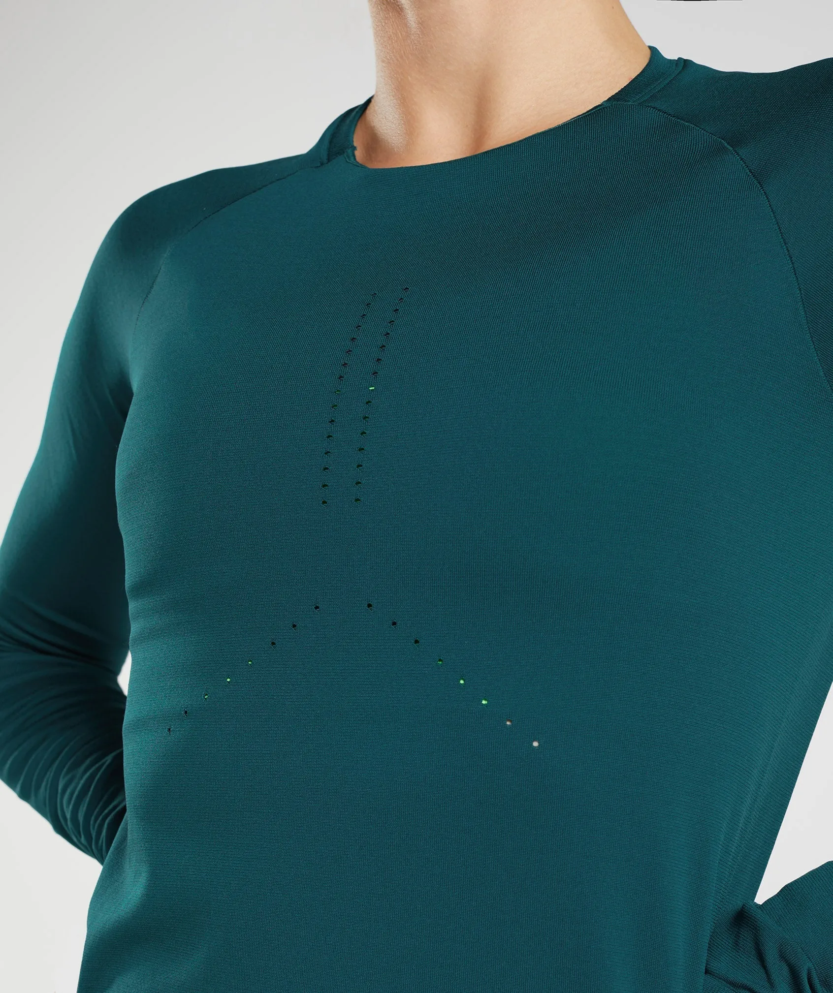 Gymshark Sweat Seamless Long Sleeve Top - Winter Teal