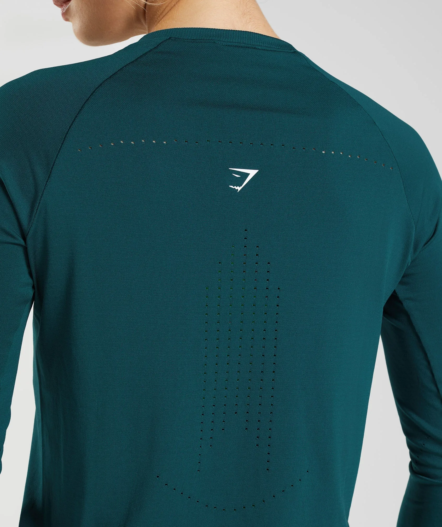 Gymshark Sweat Seamless Long Sleeve Top - Winter Teal