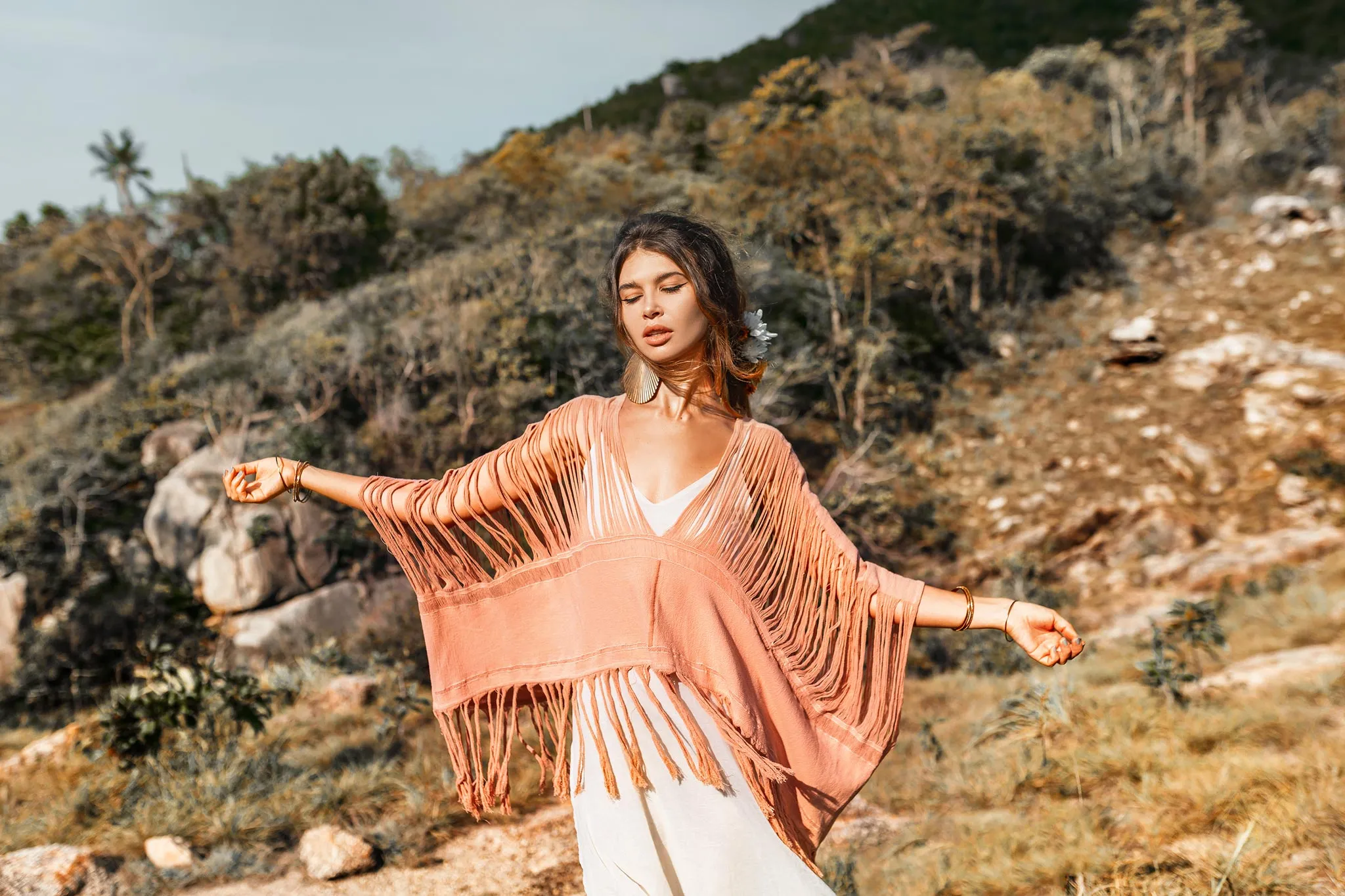 Hand Loomed Cotton Blouse • Boho Top Women • Bohemian Top