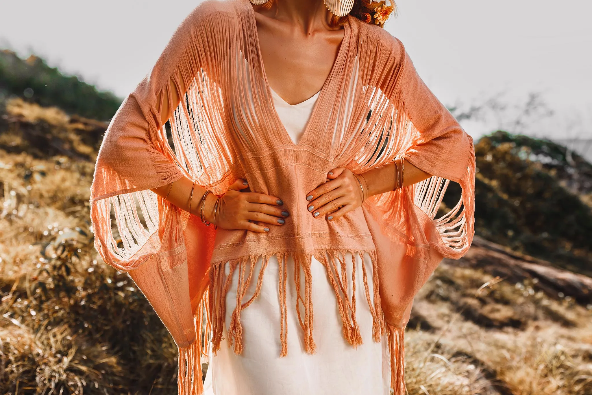 Hand Loomed Cotton Blouse • Boho Top Women • Bohemian Top