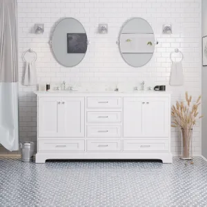 Harper 72-inch Double Vanity with Engineered Marble Top