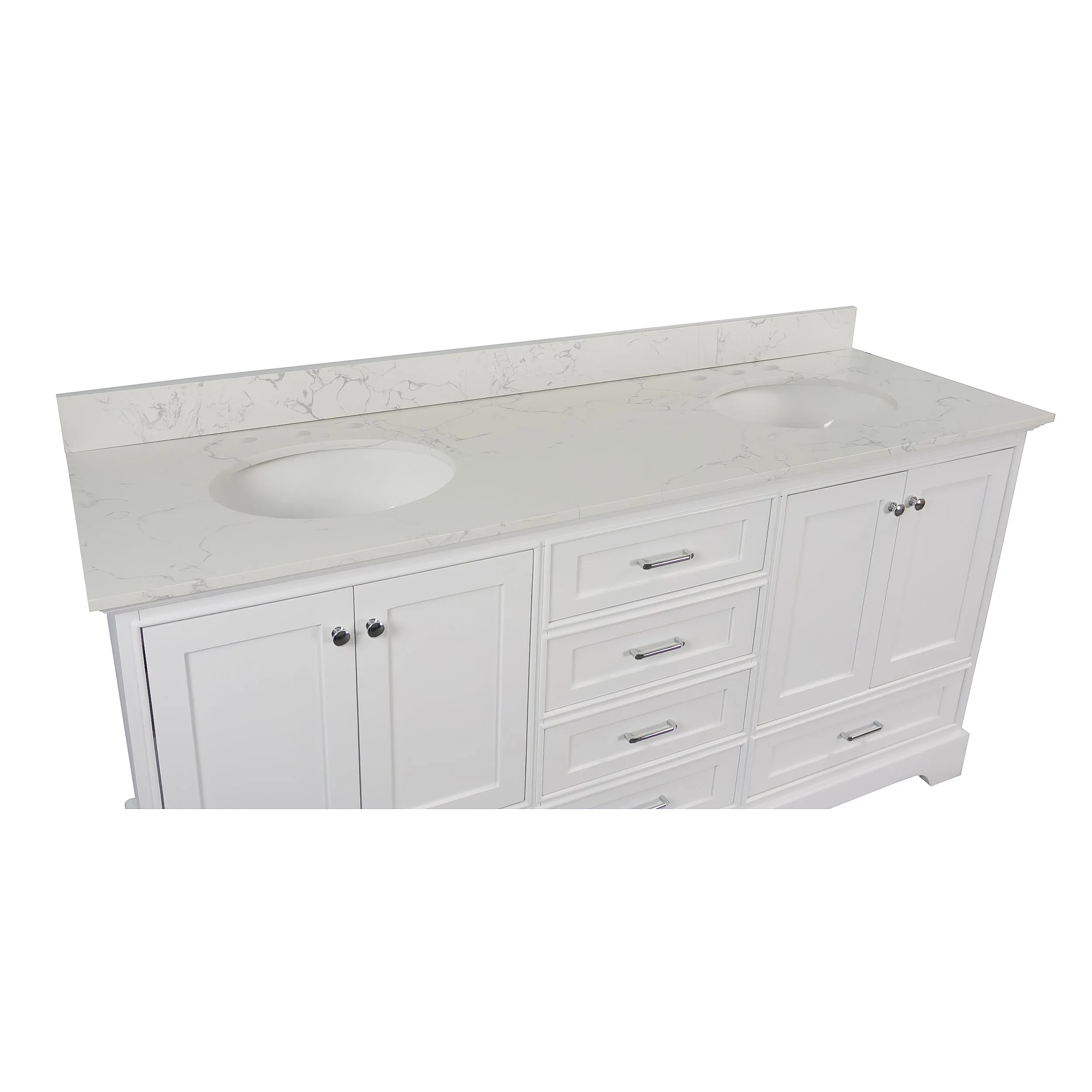 Harper 72-inch Double Vanity with Engineered Marble Top