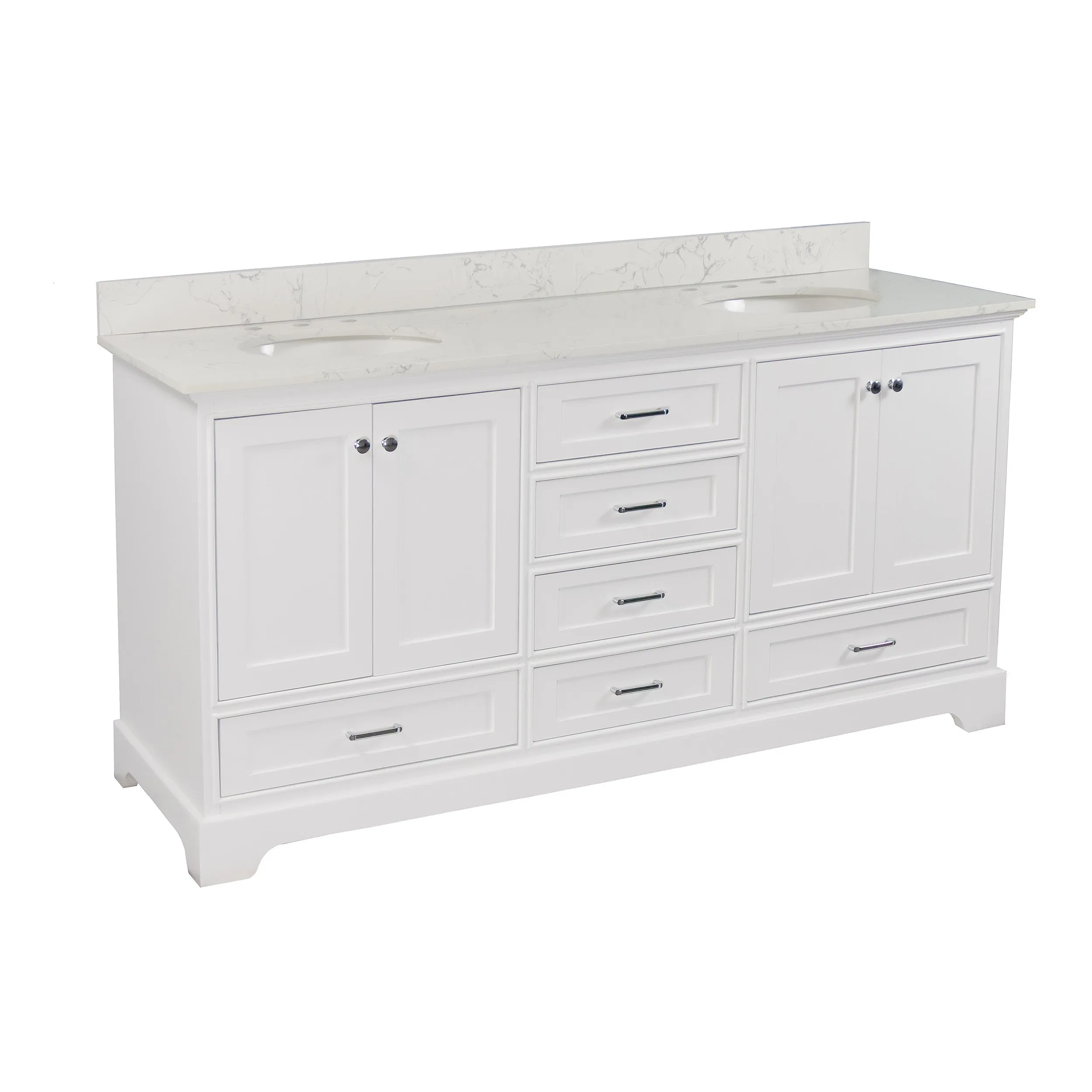 Harper 72-inch Double Vanity with Engineered Marble Top