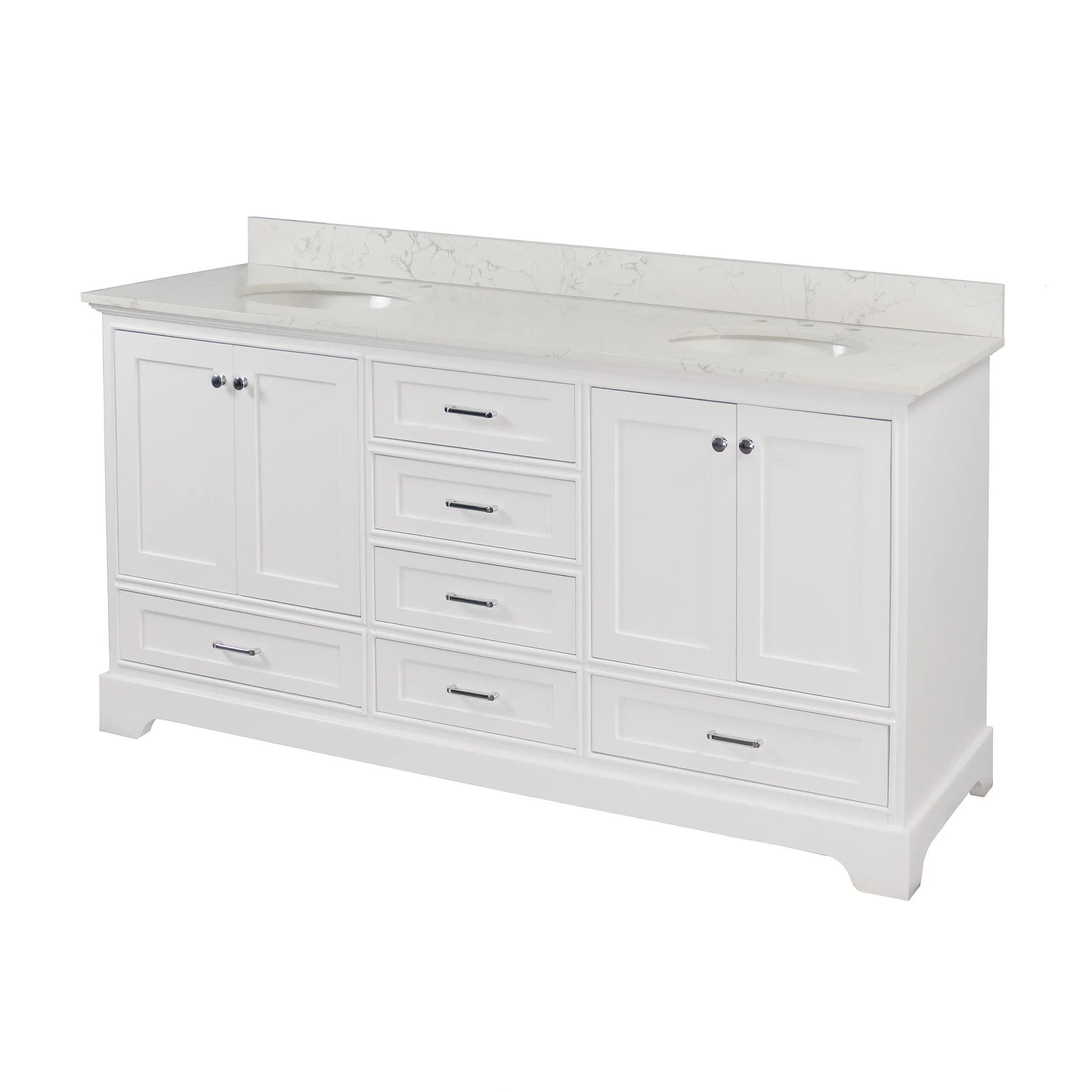 Harper 72-inch Double Vanity with Engineered Marble Top