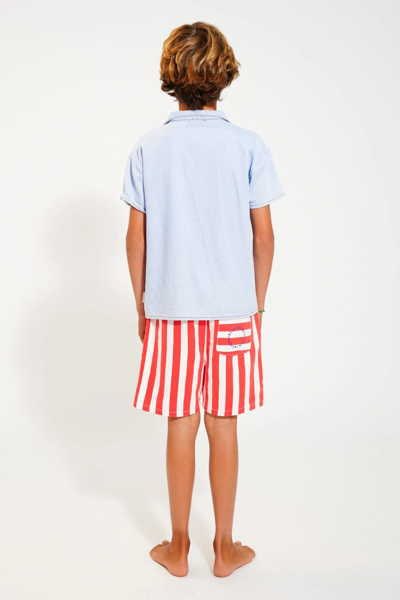 hawaiian shirt | light blue soft denim