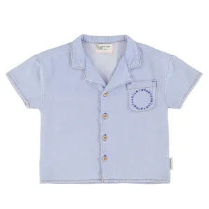 hawaiian shirt | light blue soft denim