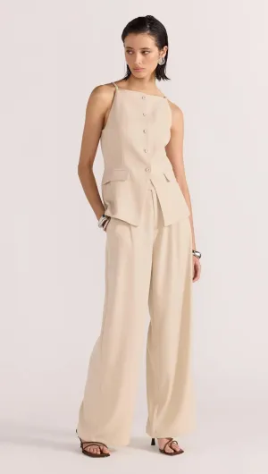 HAYDEN LONGLINE VEST -Beige