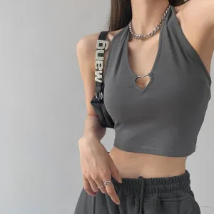 Heart Detail Halterneck Top