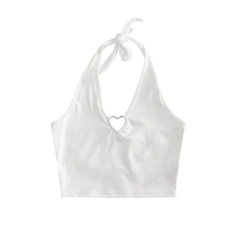 Heart Detail Halterneck Top
