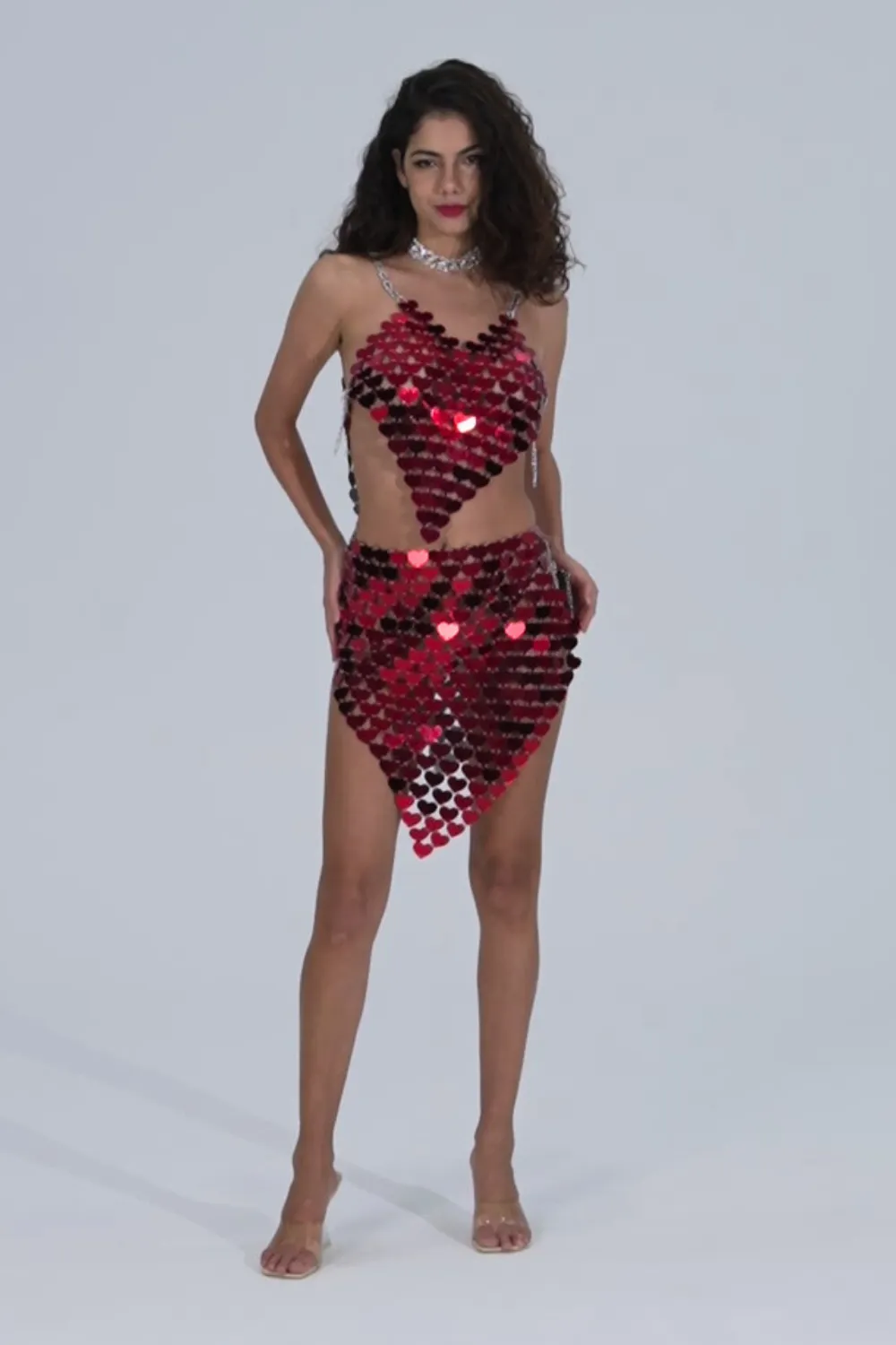 Heart Shaped Cami & Skirt Set
