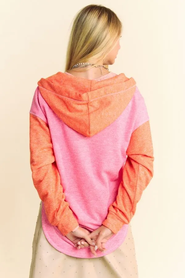 Heather Color Block Hoodie