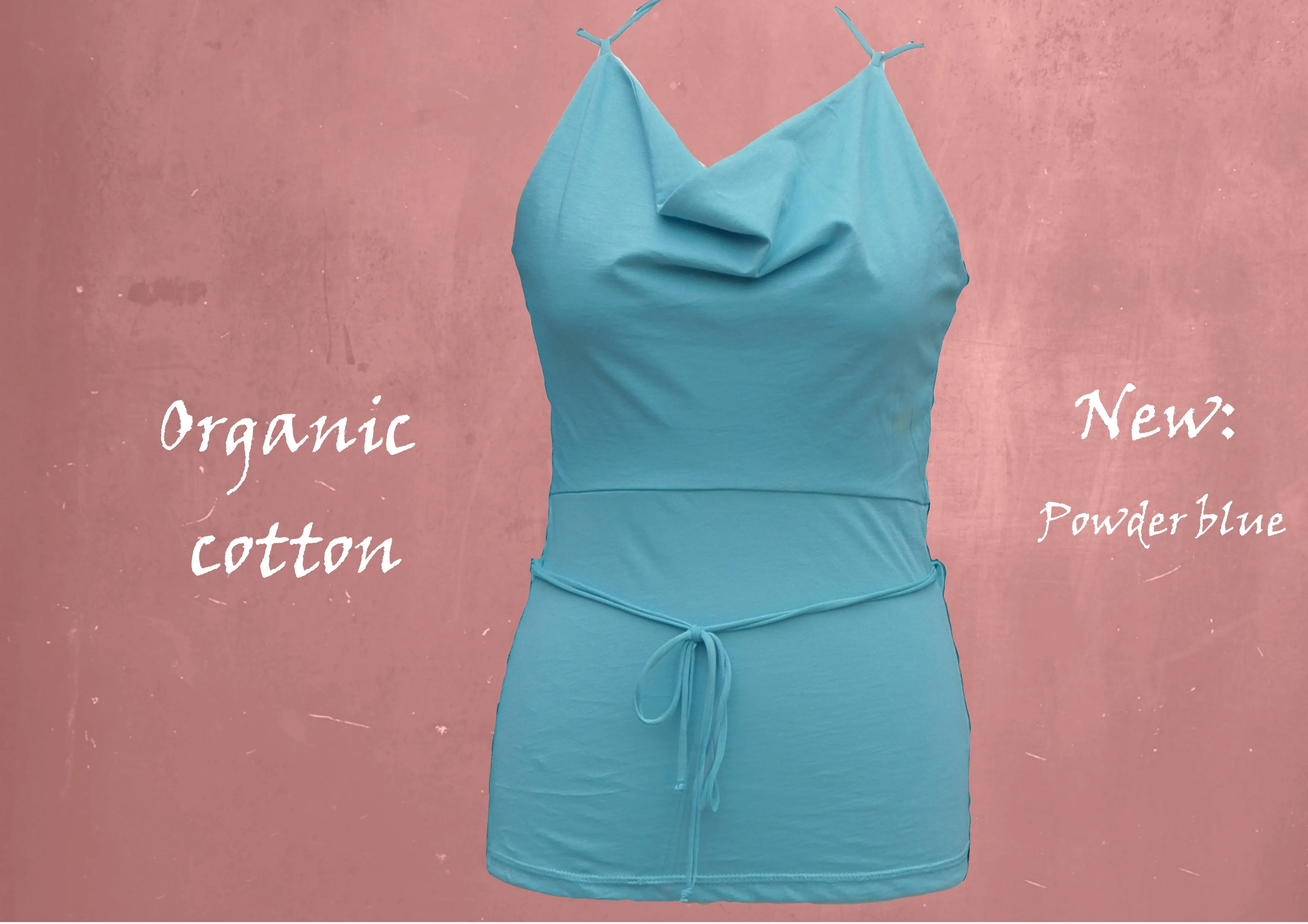 hemdje met drape hals  / camisole with draped neck