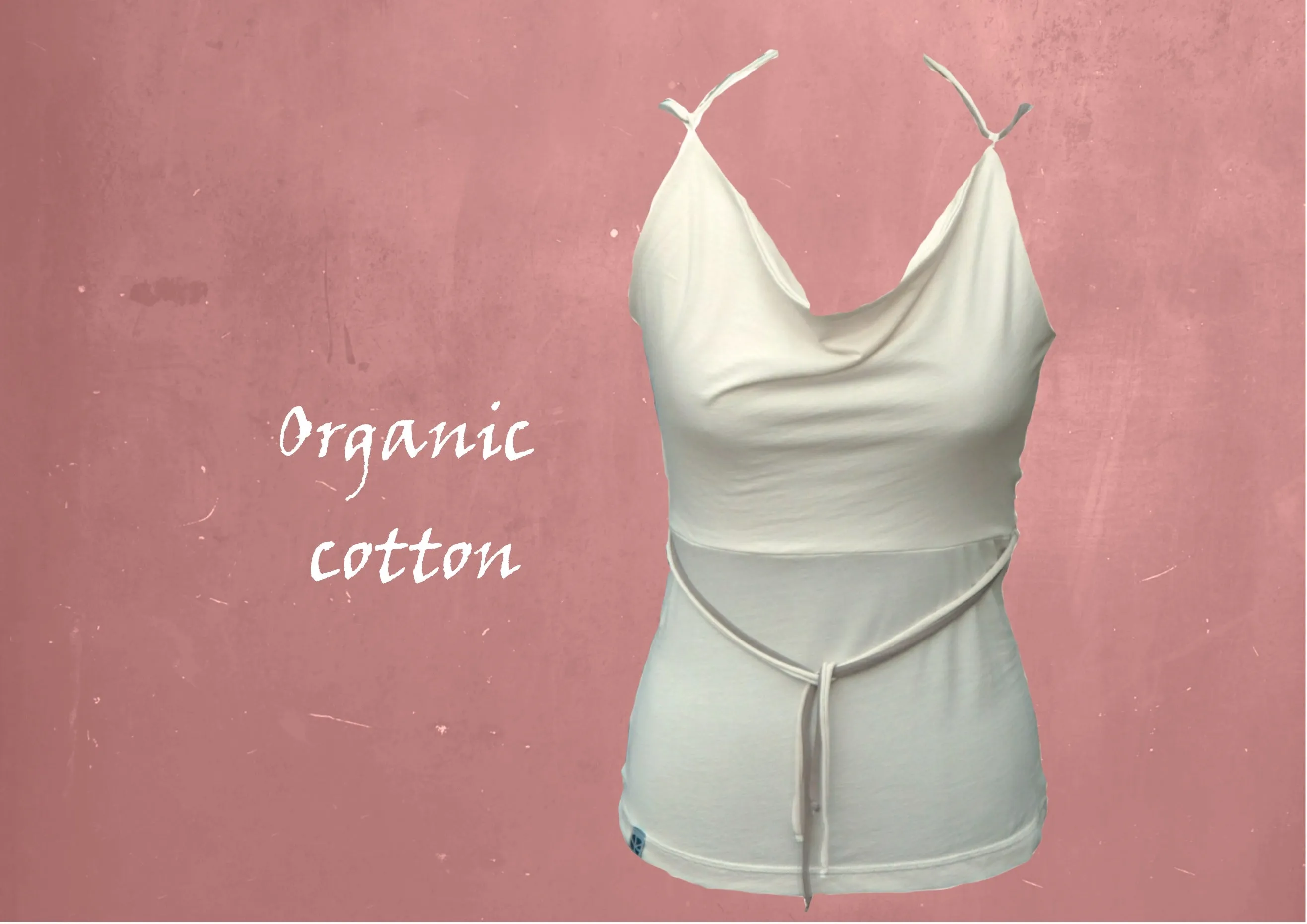 hemdje met drape hals  / camisole with draped neck