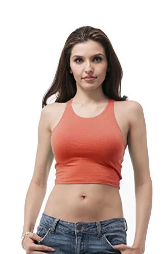 Hollywood Star Fashion Plain Sleeveless Tank Top Crop Top