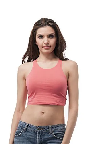 Hollywood Star Fashion Plain Sleeveless Tank Top Crop Top
