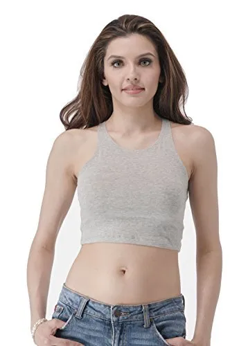Hollywood Star Fashion Plain Sleeveless Tank Top Crop Top