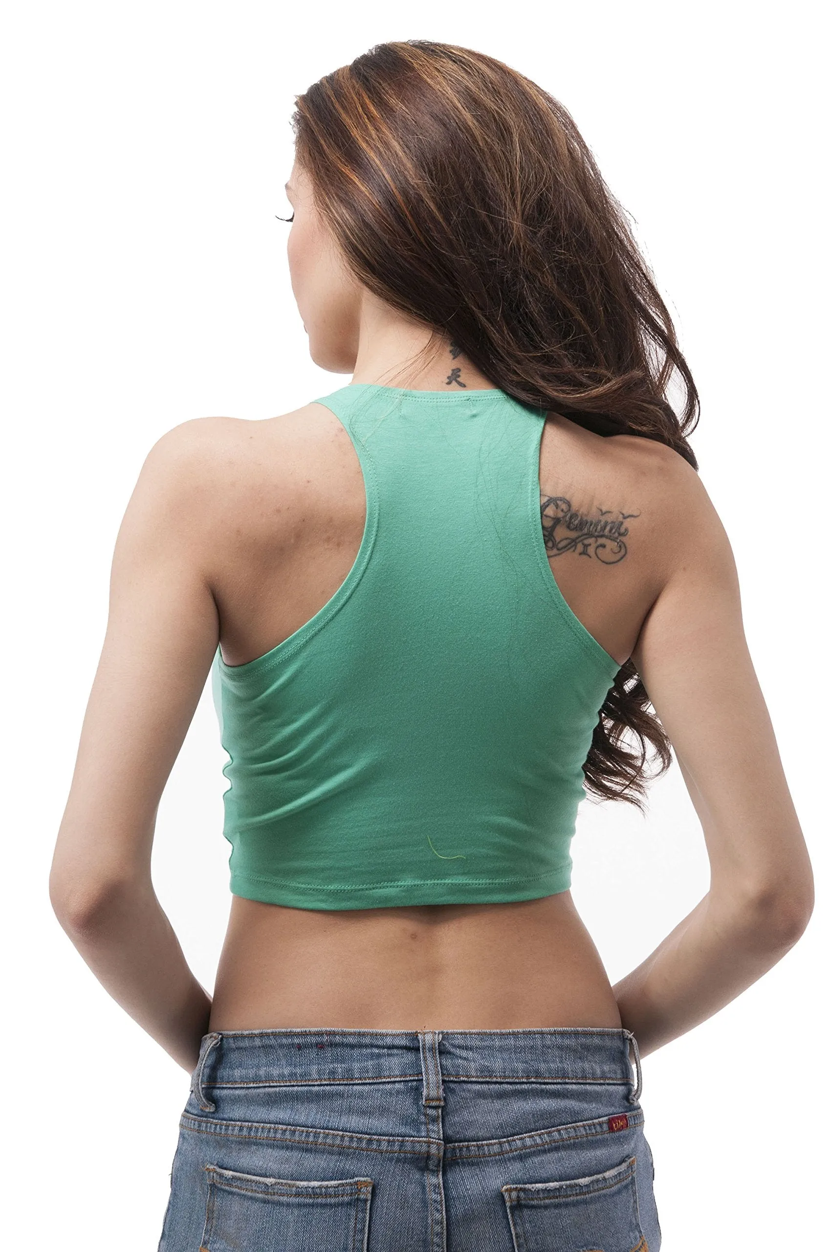 Hollywood Star Fashion Plain Sleeveless Tank Top Crop Top