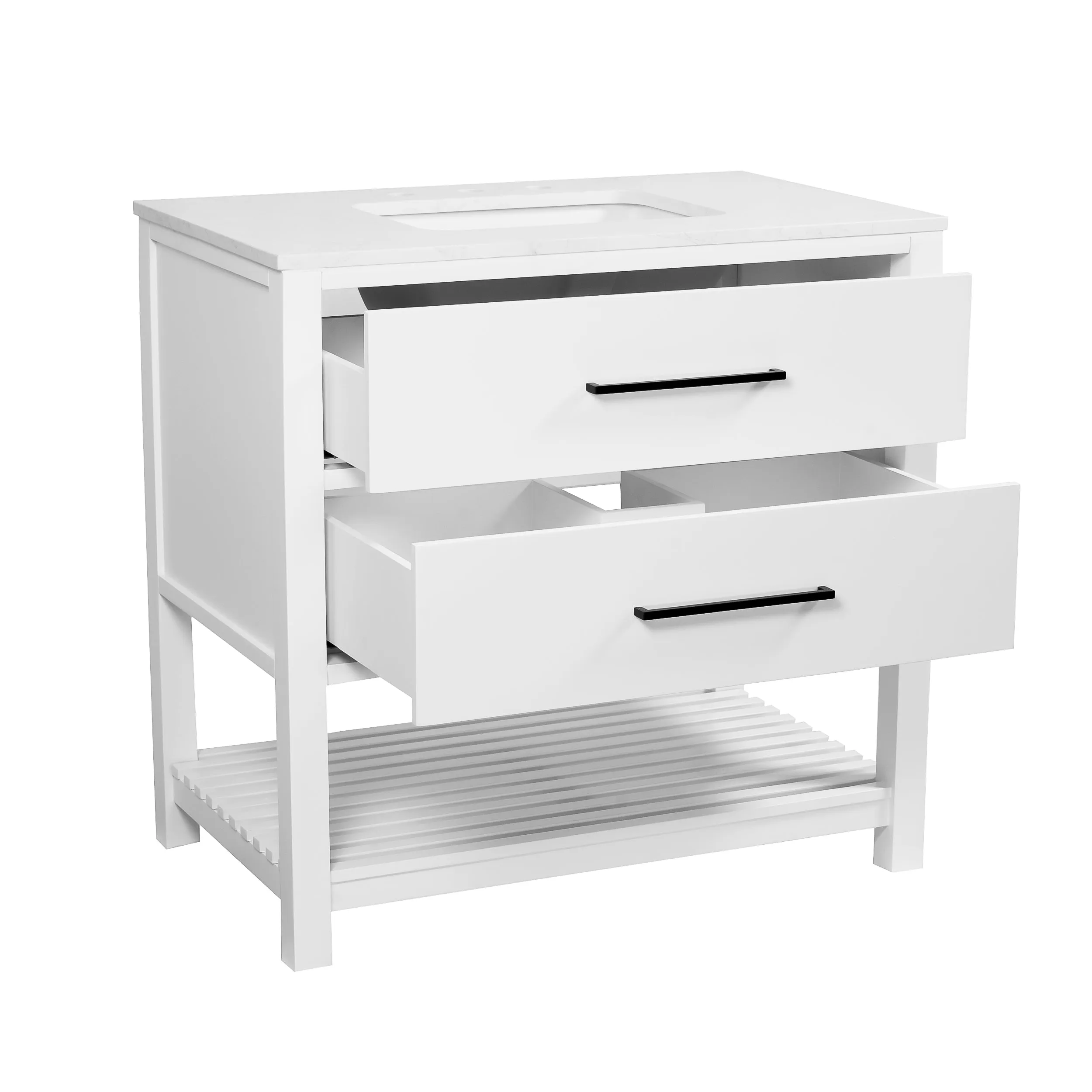 Hudson 36-inch Vanity with Engineered Marble Top