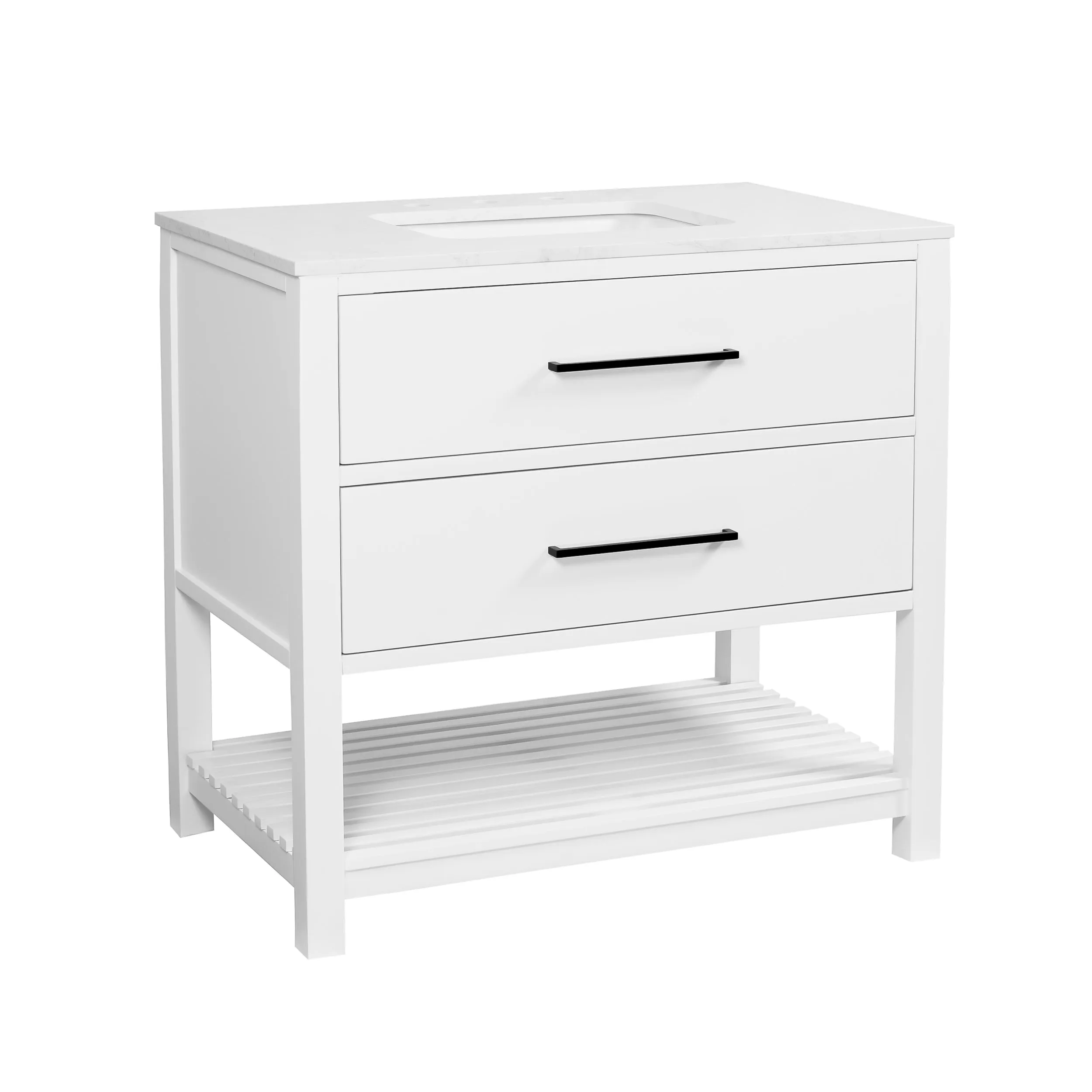 Hudson 36-inch Vanity with Engineered Marble Top