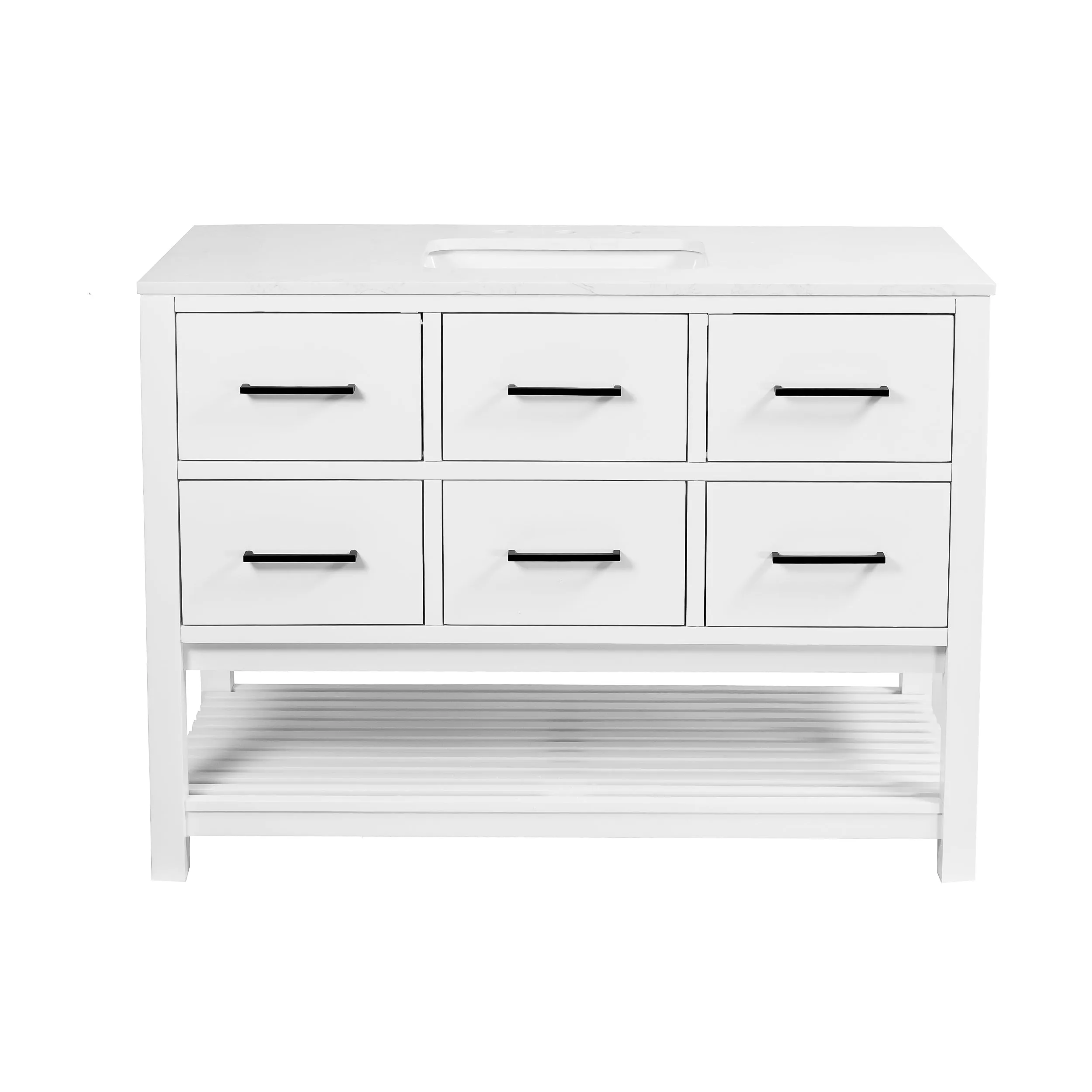 Hudson 48-inch Vanity with Engineered Marble Top