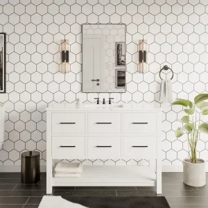 Hudson 48-inch Vanity with Engineered Marble Top