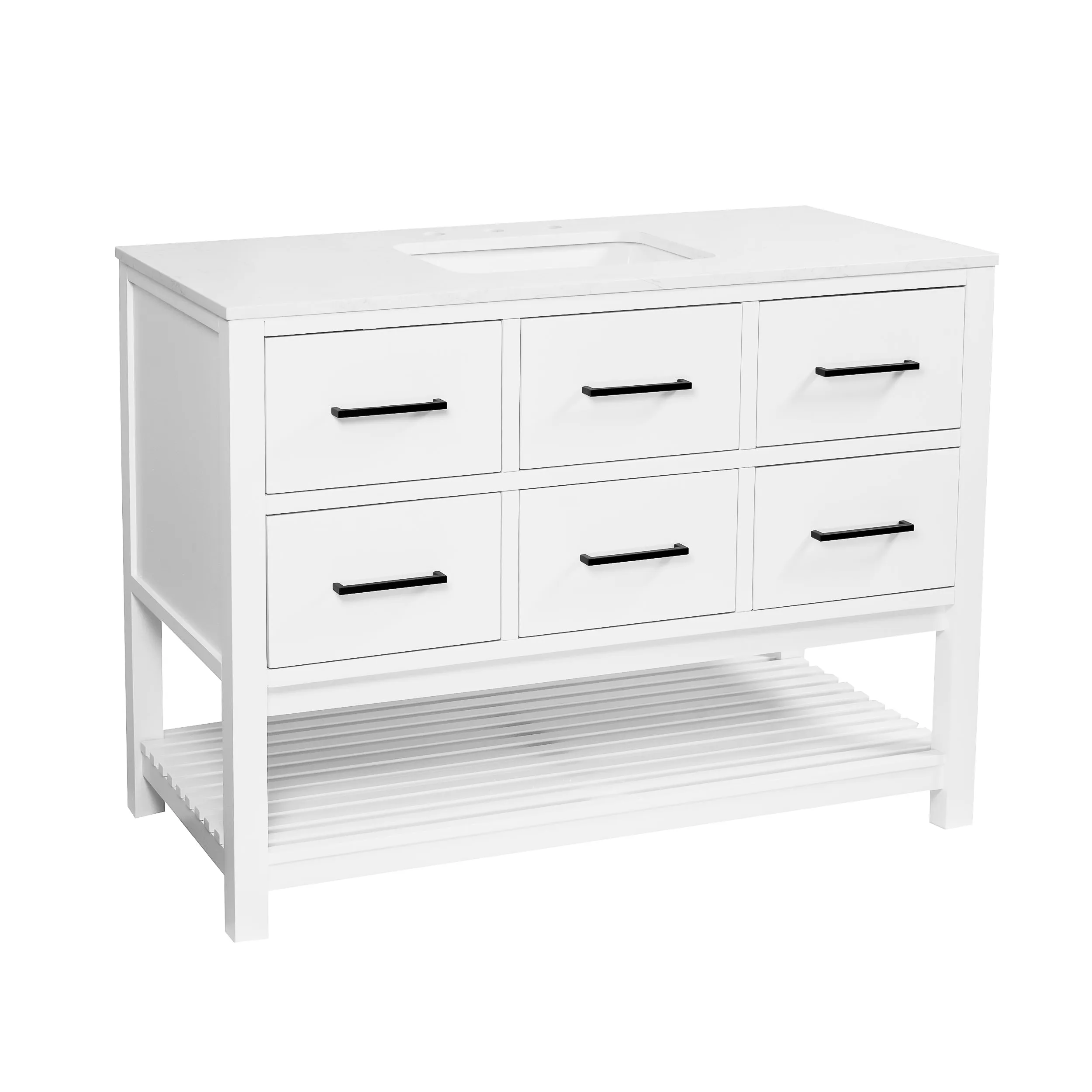 Hudson 48-inch Vanity with Engineered Marble Top