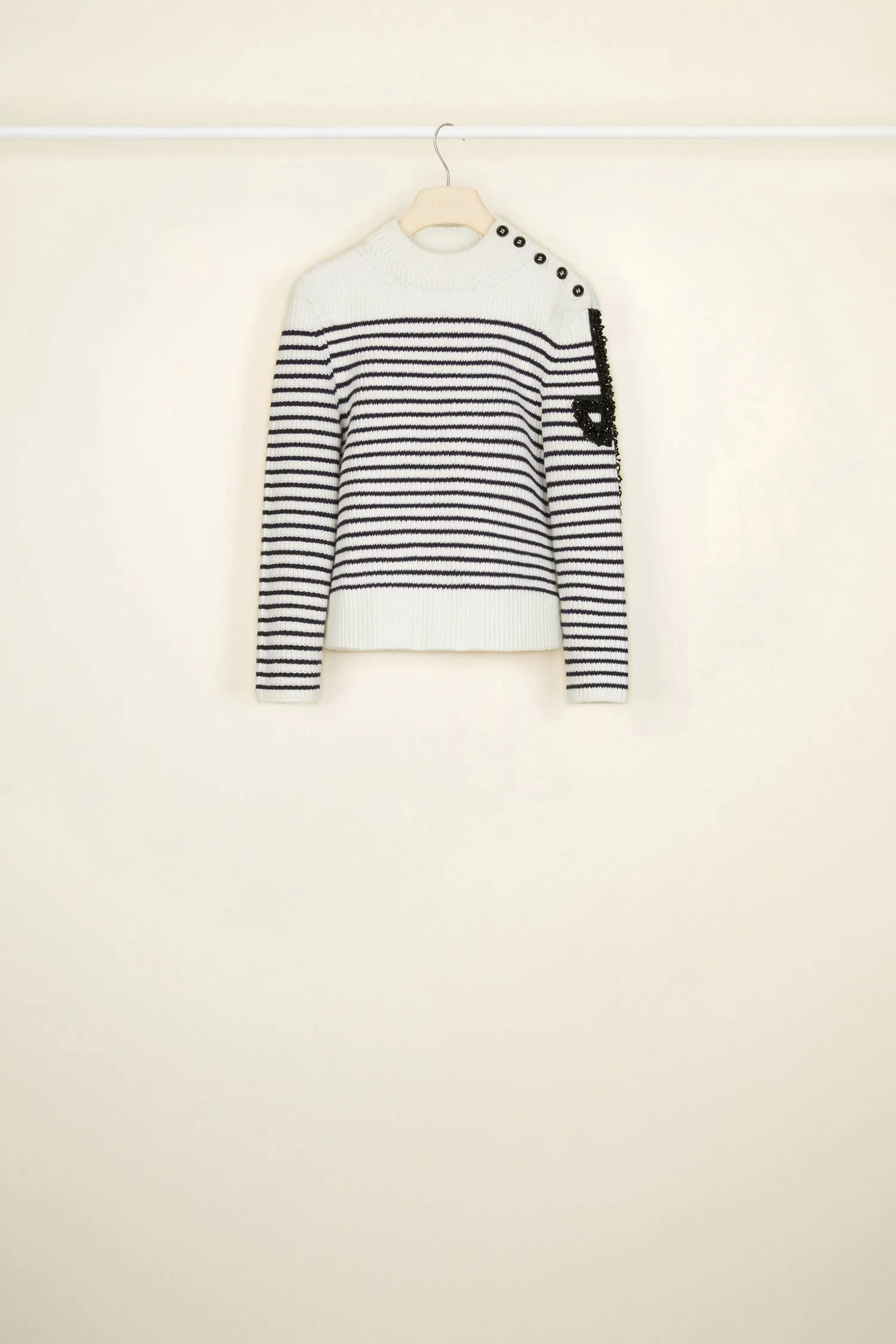 Iconic jewelled Breton jumper