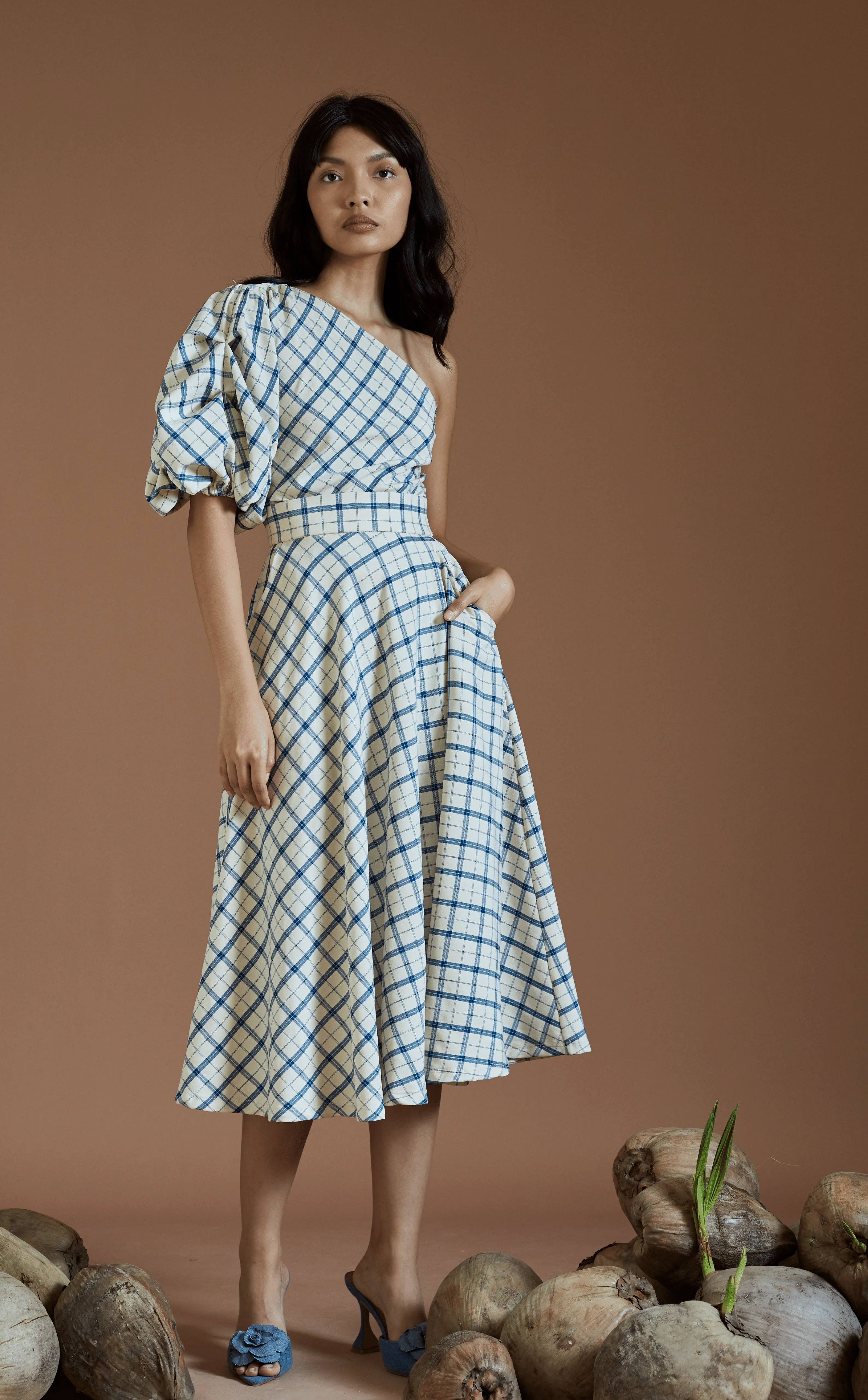 INCA TOP - IVORY TARTAN