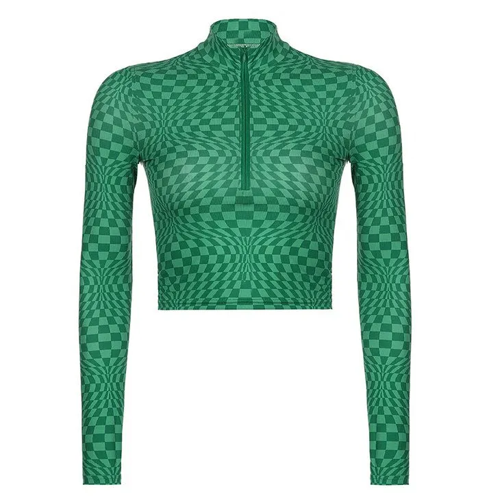 Indie Aesthetic Zip Up Top