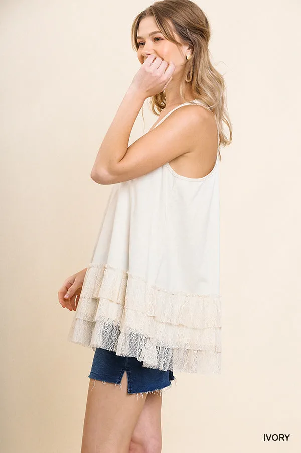 IVORY SLEEVELESS TOP