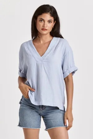 Jailee Cornflower Gauze Top