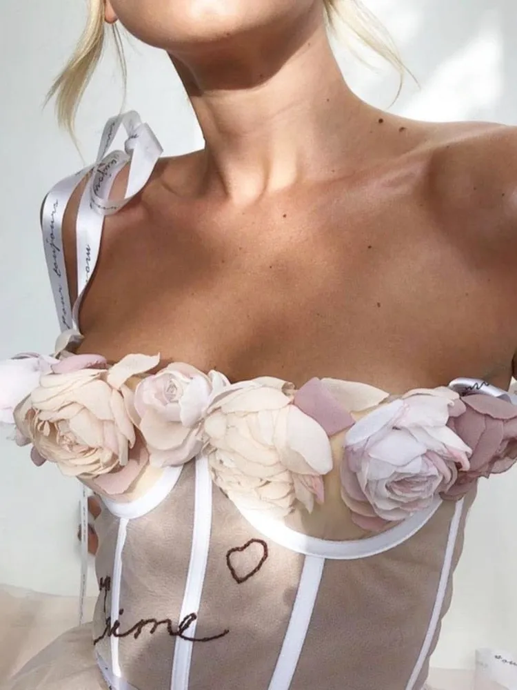 J'aime Floral Corset Top