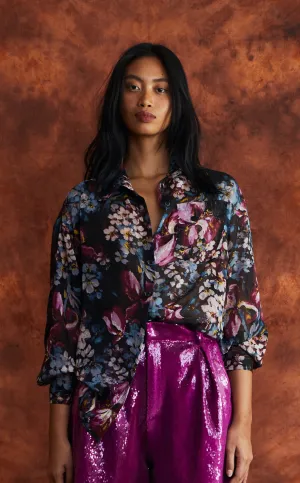 JAIPUR TOP - BLACK FLORAL